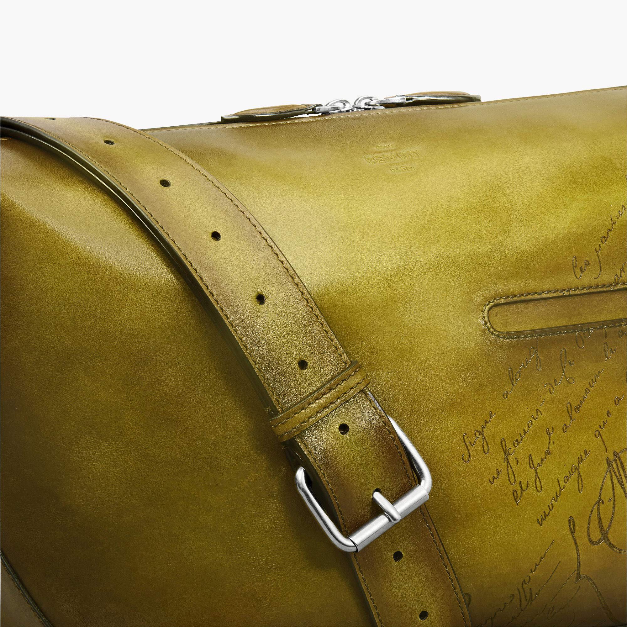 【BERLUTI】Toujours Hobo スクリット メッセンジャーバッグ トゥジュール ソフト ジップ ホーボー スクリットレザー