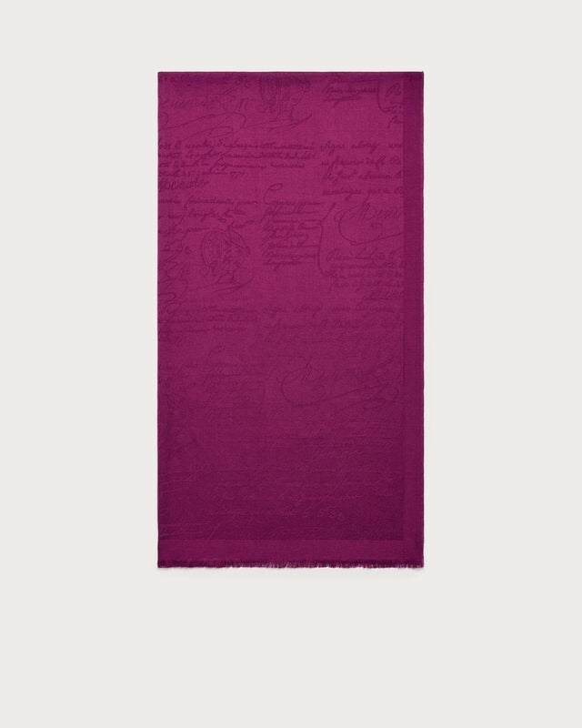 Scritto图纹围巾, Purple Fushia, hi-res
