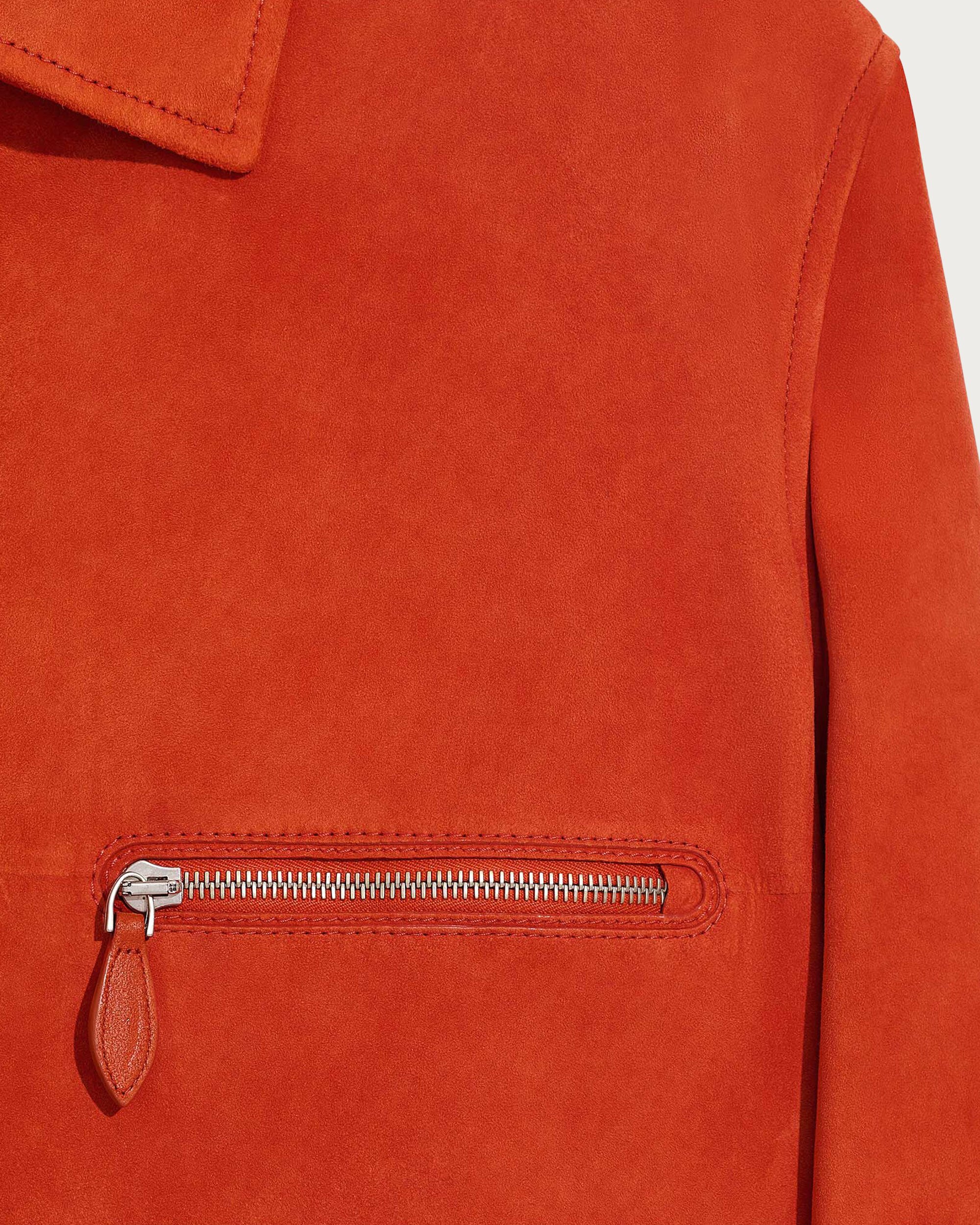 Leather Un Jour Blouson, Burnt Orange, hi-res