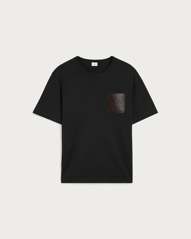レザーポケット Tシャツ, Noir, hi-res