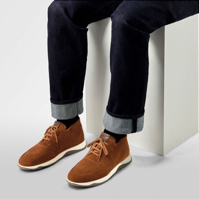 Échappée Suede Mid Top Derby, OCHER, hi-res 8