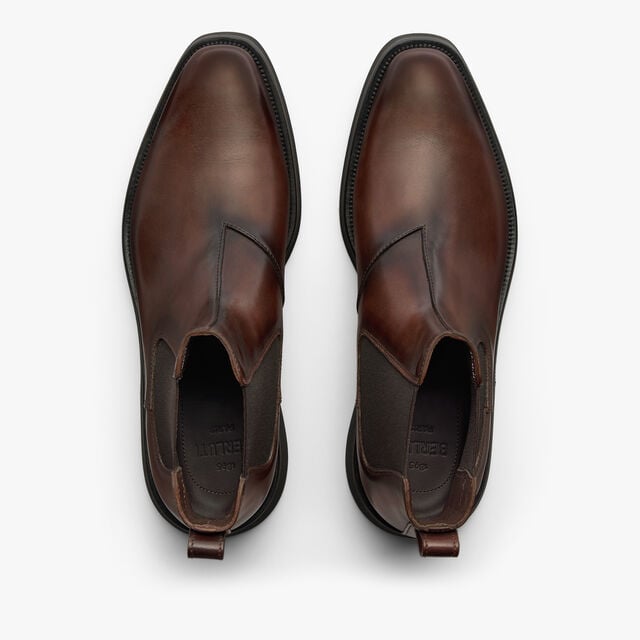 Alessio Venezia Calf Leather Chelsea Boot, MARRONE INTENSO, hi-res 3