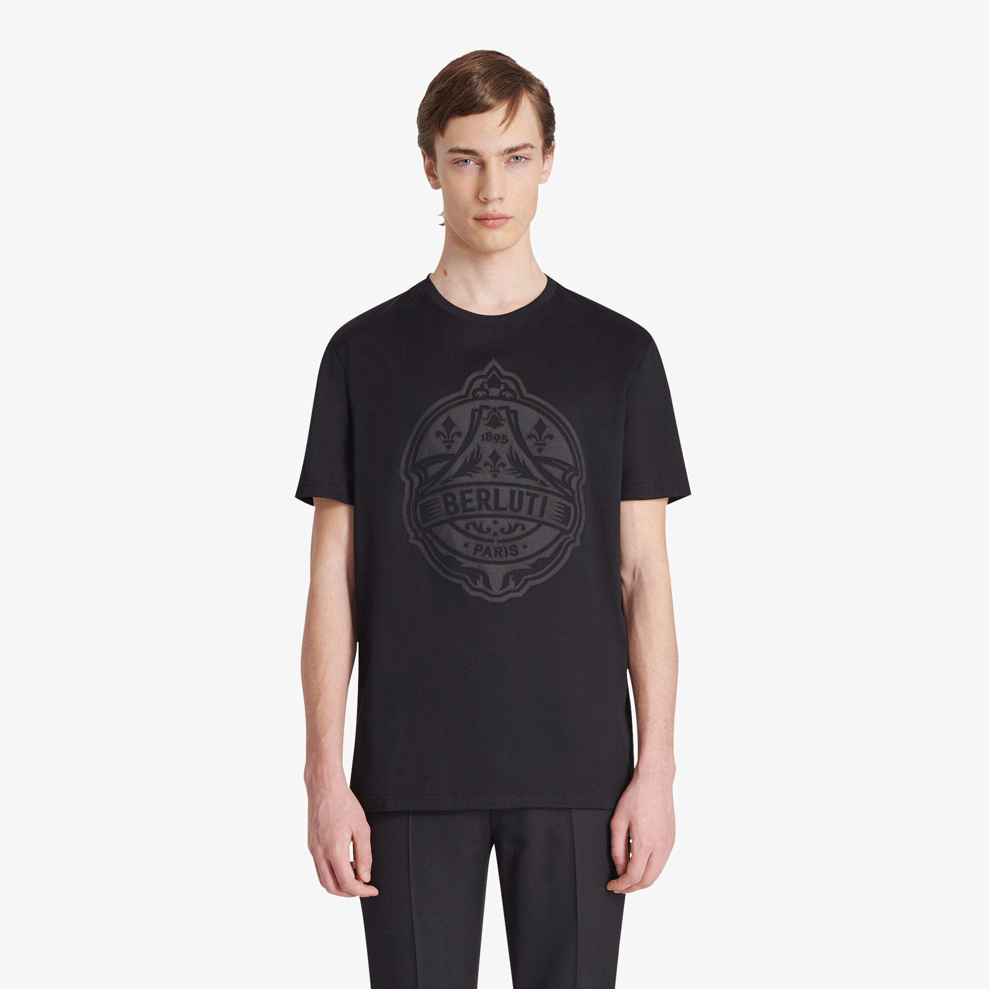 ベルルッティ　プリントロゴ入りクレストTシャツ(紙袋付き)　【メール便無料】