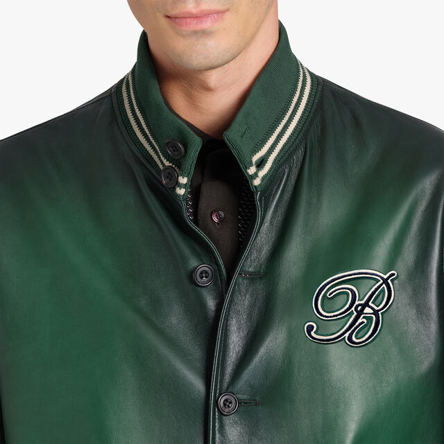 Patina Leather Blouson, DEEP TOURMALINE, hi-res 5