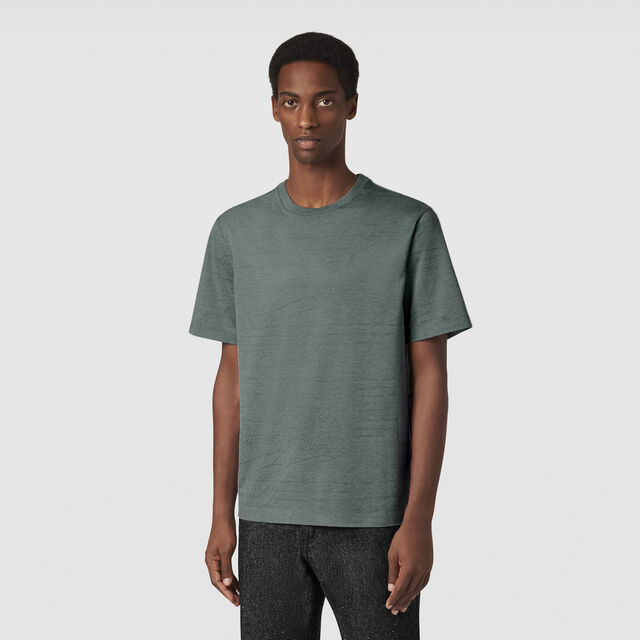 Scritto Pique T-shirt, BLUE DENIM, hi-res 2