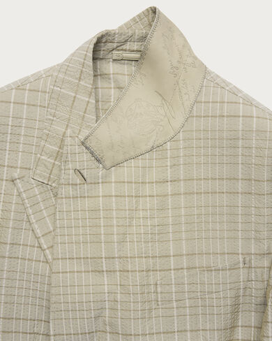 Marcello Jacket with Leather Details, Salvia, hi-res