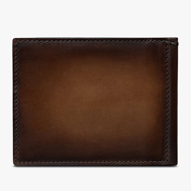 Figure Scritto Leather Compact Wallet, CACAO INTENSO, hi-res 2