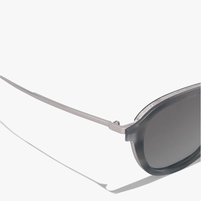 Equinox Metal And Acetate Sunglasses, LIGHT ALUMINIO + SMOKE, hi-res 3