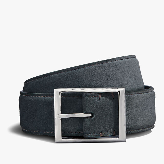 Classic Suede Leather 35 mm Belt, ASPHALT, hi-res 1