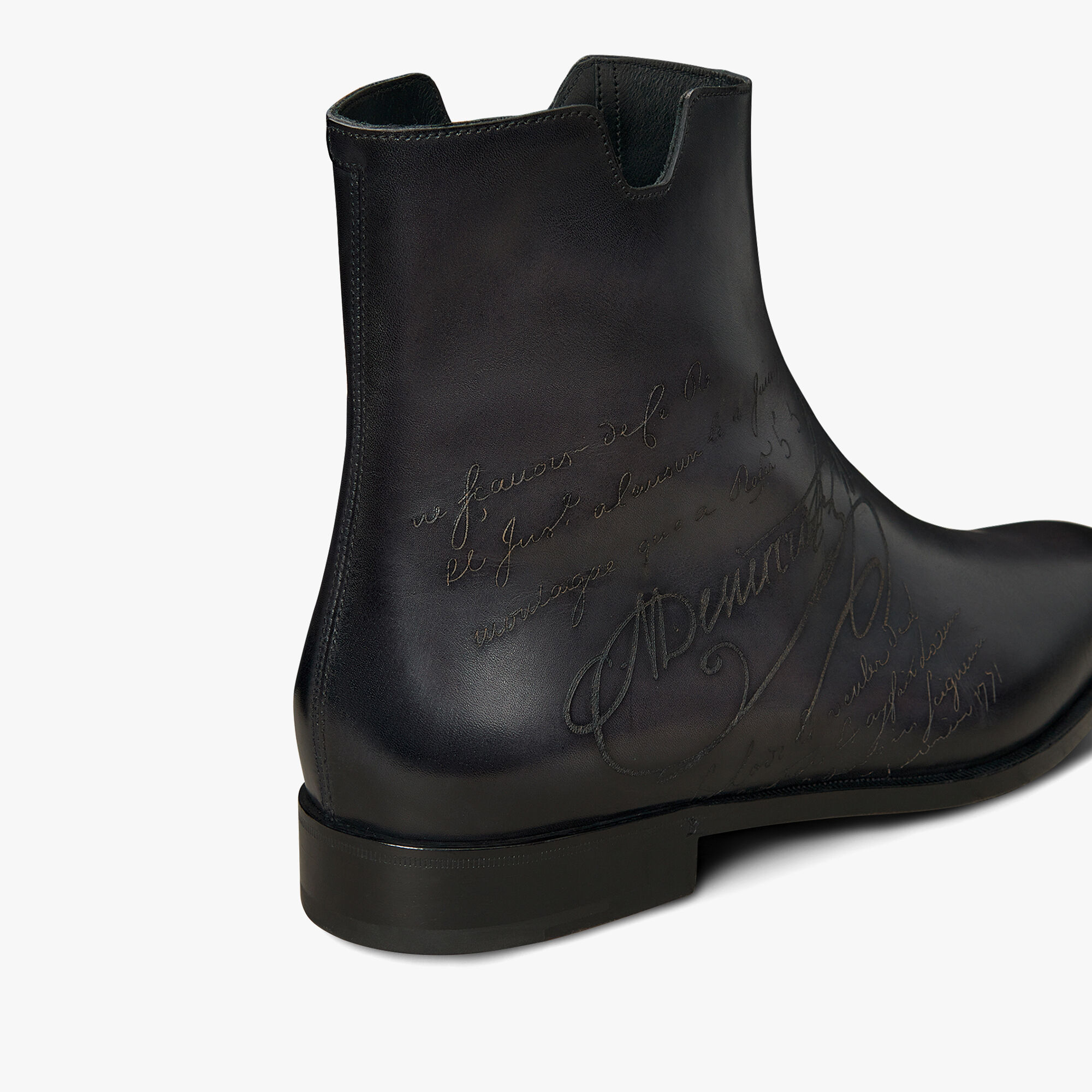 Demesure Scritto Leather Boot, NERO GRIGIO, hi-res 5