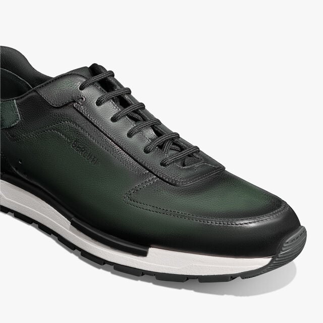 Fast Track Venezia Calf Leather Sneaker, NERO VERDE, hi-res 6