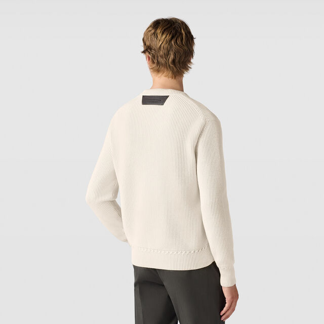 Cotton Silk English Ribs V-Neck, SHELL, hi-res 3