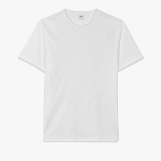 All-Over Embroidered Scritto T-Shirt, BLANC OPTIQUE, hi-res