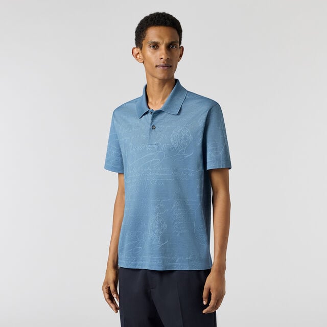 Scritto Pique Polo, CORNFLOWER BLUE, hi-res 2