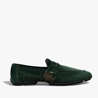 Mocassin Lorenzo Drive En Cuir Camoscio Scritto, OPUNTIA, hi-res