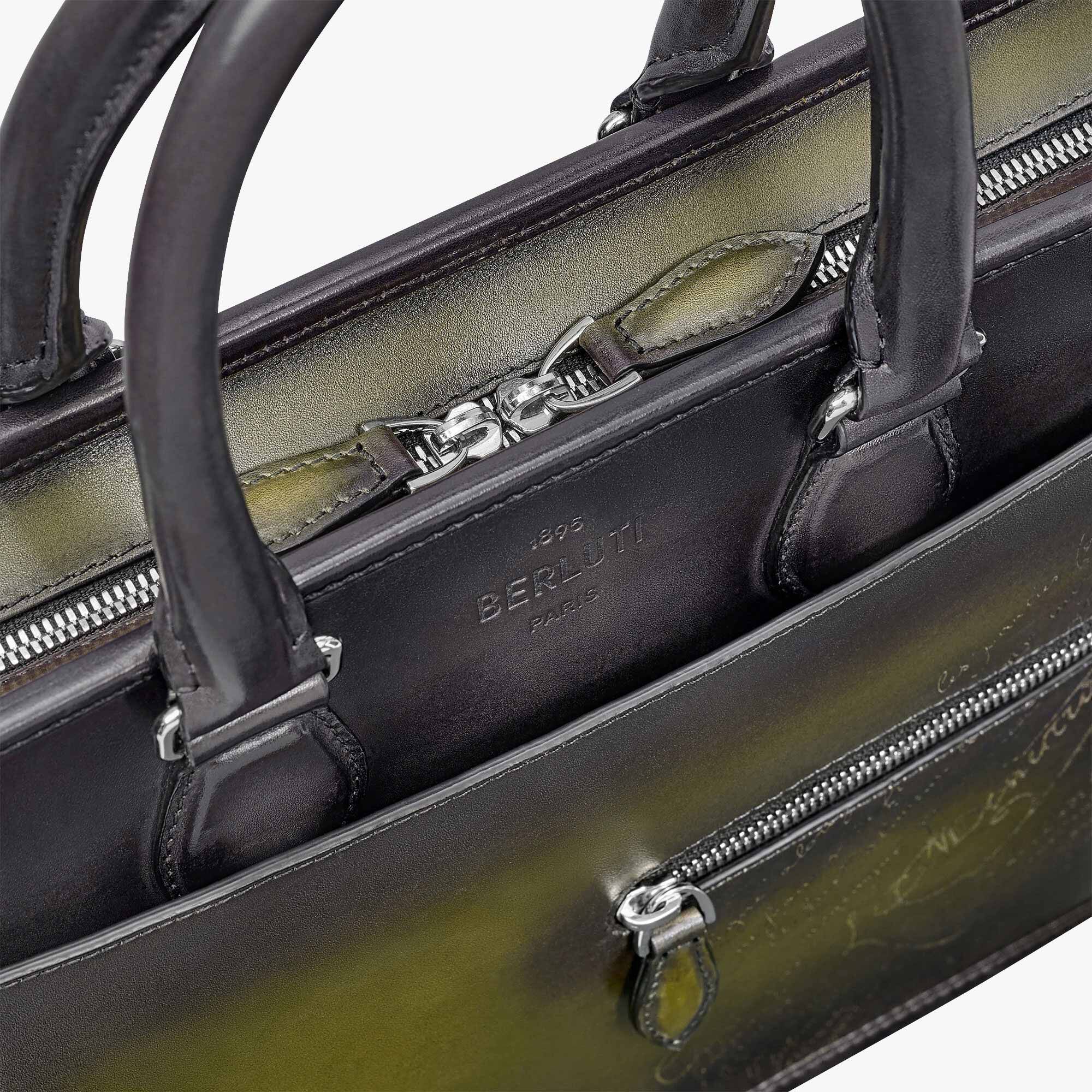 Un Jour Mini Gradiant Scritto Leather Briefcase | Berluti Un Jour Mini Gradiant Scritto Leather Briefcase | Berluti