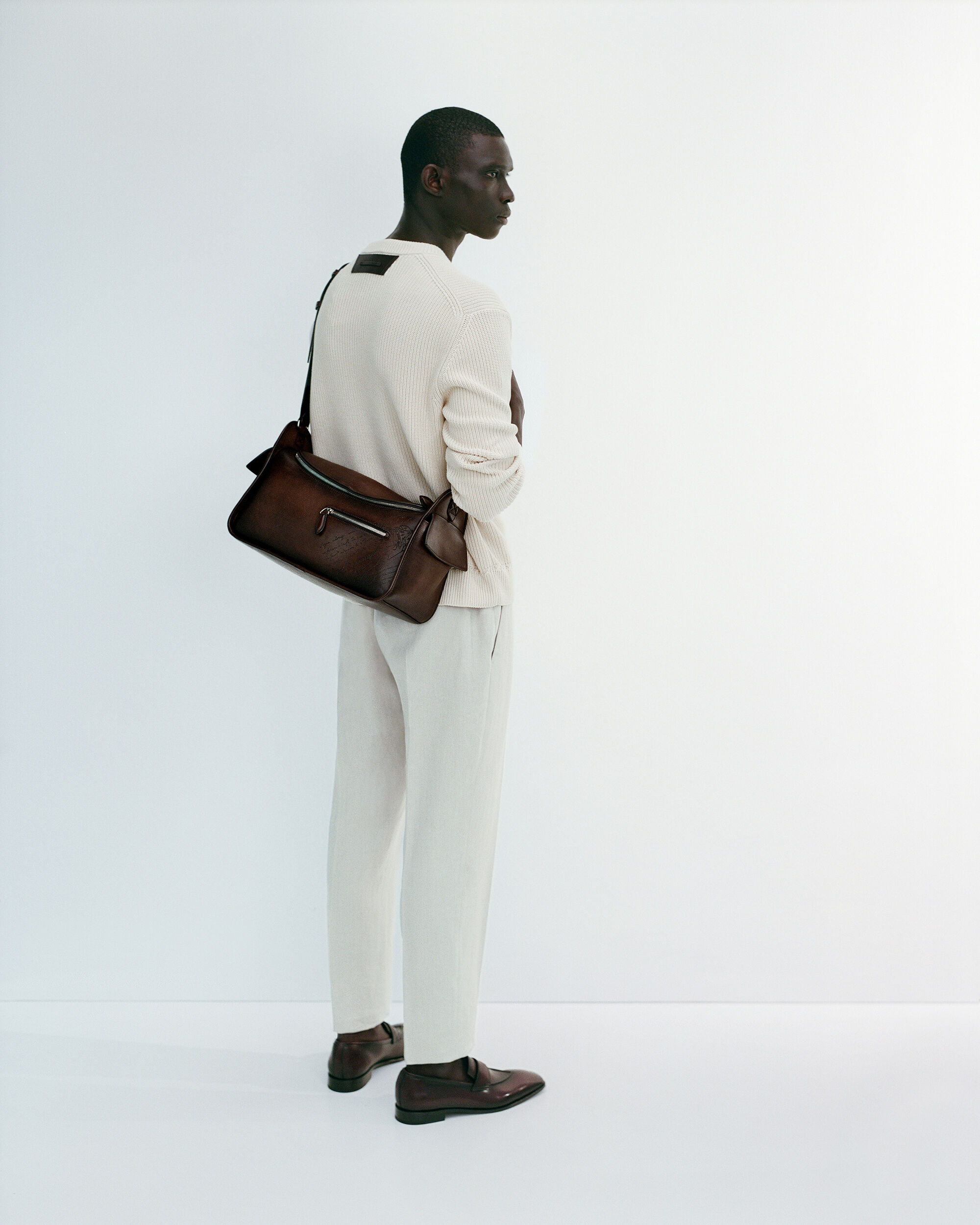 Mens leather barrel bag outlet