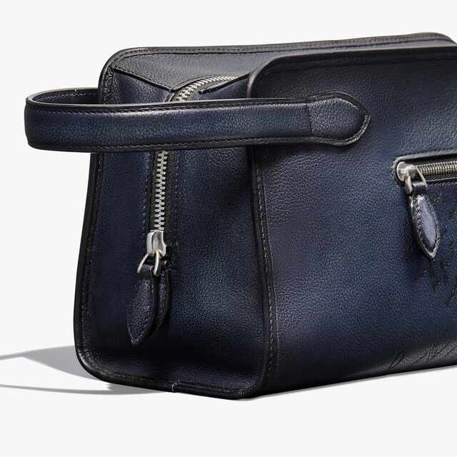 Trousse De Toilette Morning En Cuir Scritto, INDIGO DENIM, hi-res 6