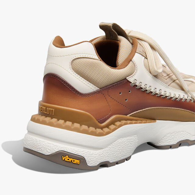 Skyrunning Leather And Nylon Sneaker, DUNE, hi-res 5