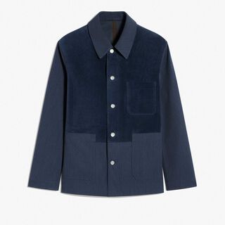 Two-Materials Charbonnier Jacket, SOLADITE BLUE, hi-res