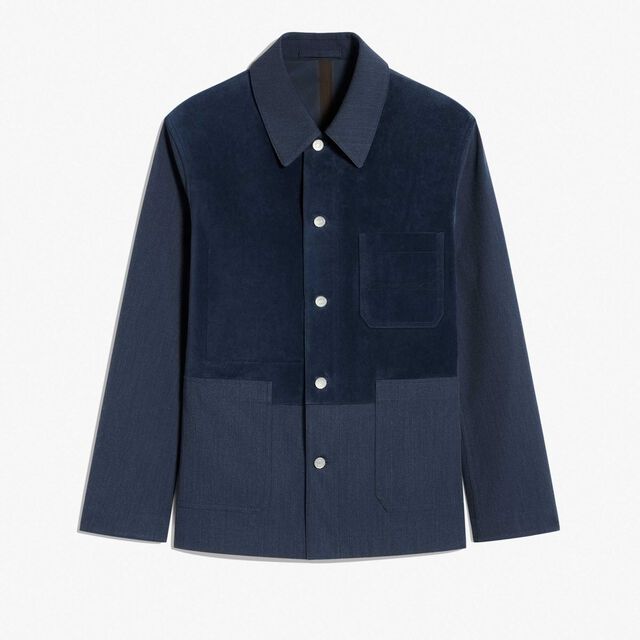 Two-Materials Charbonnier Jacket, SOLADITE BLUE, hi-res 1