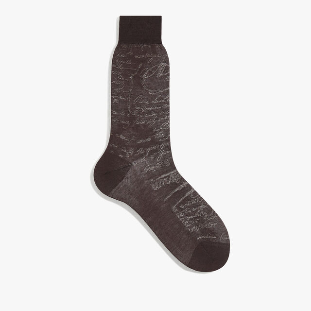 コットン ソックス, SIGNATURE BROWN, hi-res 2