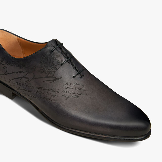 Alessandro Galet Scritto Leather Oxford, NERO GRIGIO, hi-res 6