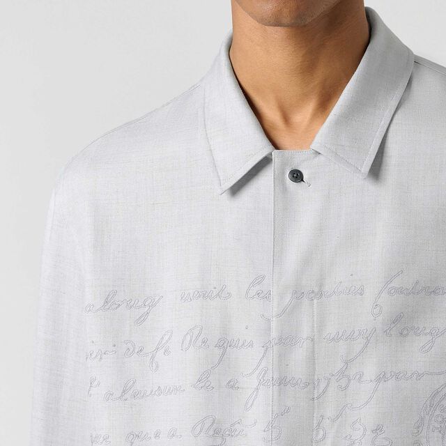 Surchemise avec Broderie Scritto, SPRING BLUE , hi-res 6