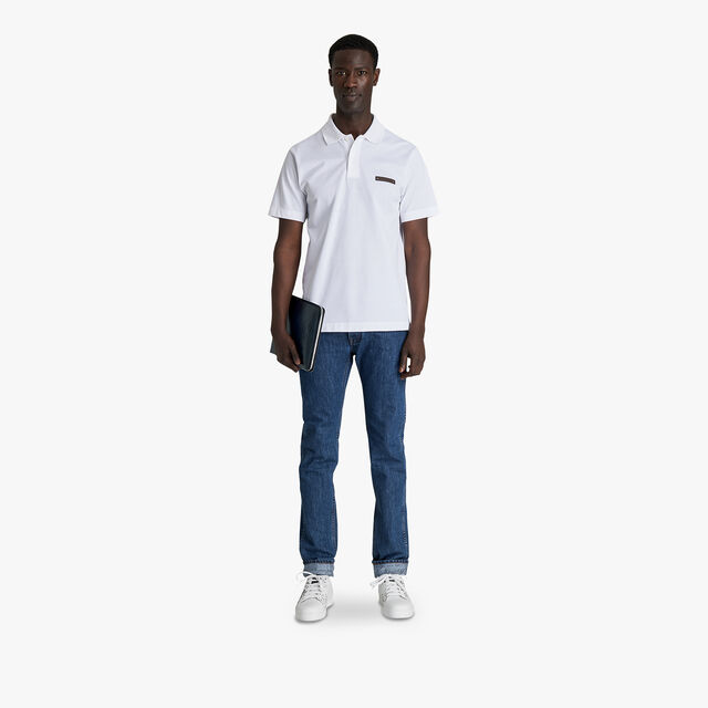 Denim Trousers With Scritto, BLUE DENIM, hi-res 4