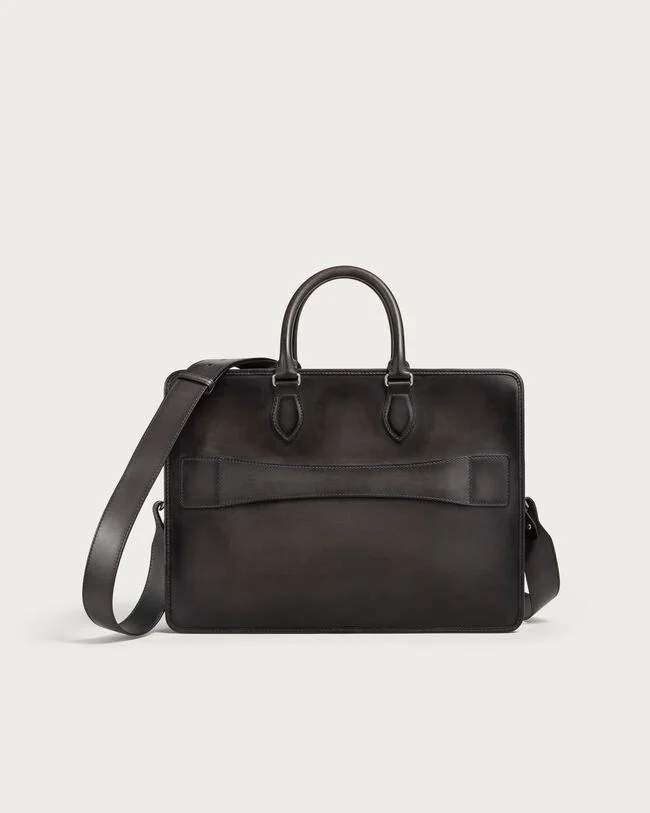 Deux Jours Briefcase, Nero Grigio, hi-res