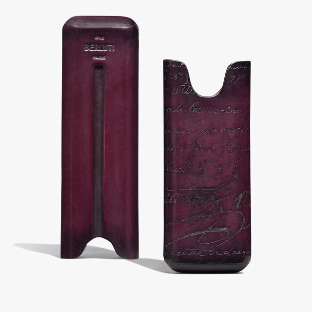 Cigar Case 2 Scritto Leather, GRAPES, hi-res 3