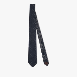 Cashmere & Silk Dots Tie, WARM BLUE, hi-res