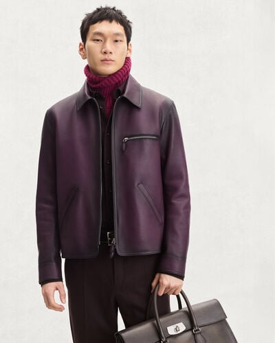 Leather Patina Un Jour Blouson, Grapes, hi-res