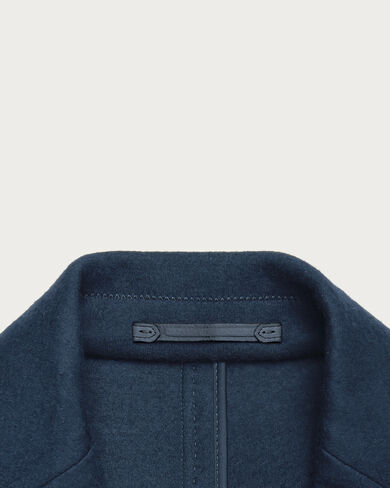 Jersey Jacket with Leather Detail, Midnight Blue, hi-res