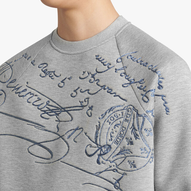 Scritto Embroidered Sweatshirt, LEAD / ULTRAMARINE, hi-res 2