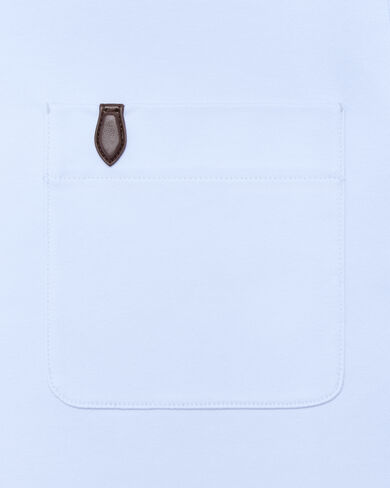 Pocket T-shirt with Leather Detail, Sky Blue, hi-res