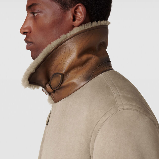 Shearling Blouson, GRAY BEIGE, hi-res 6