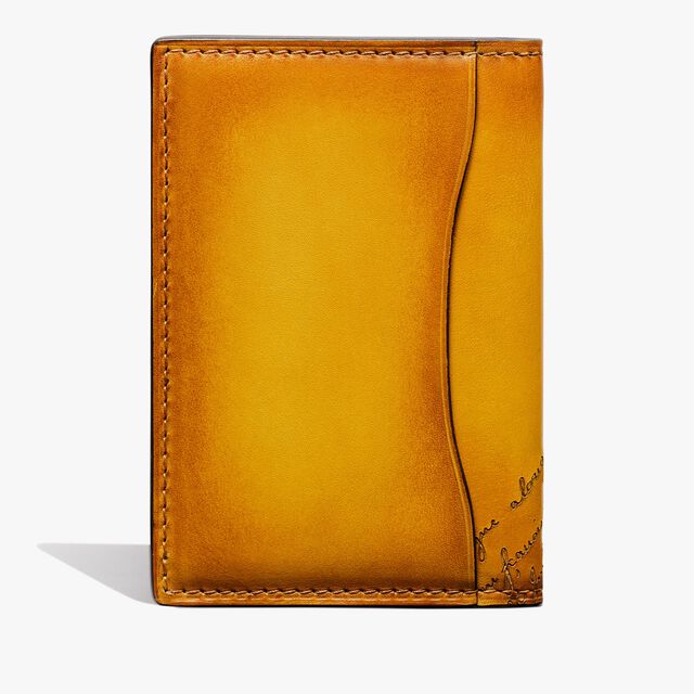 Jagua Scritto Leather Card Holder, MIMOSA, hi-res 2