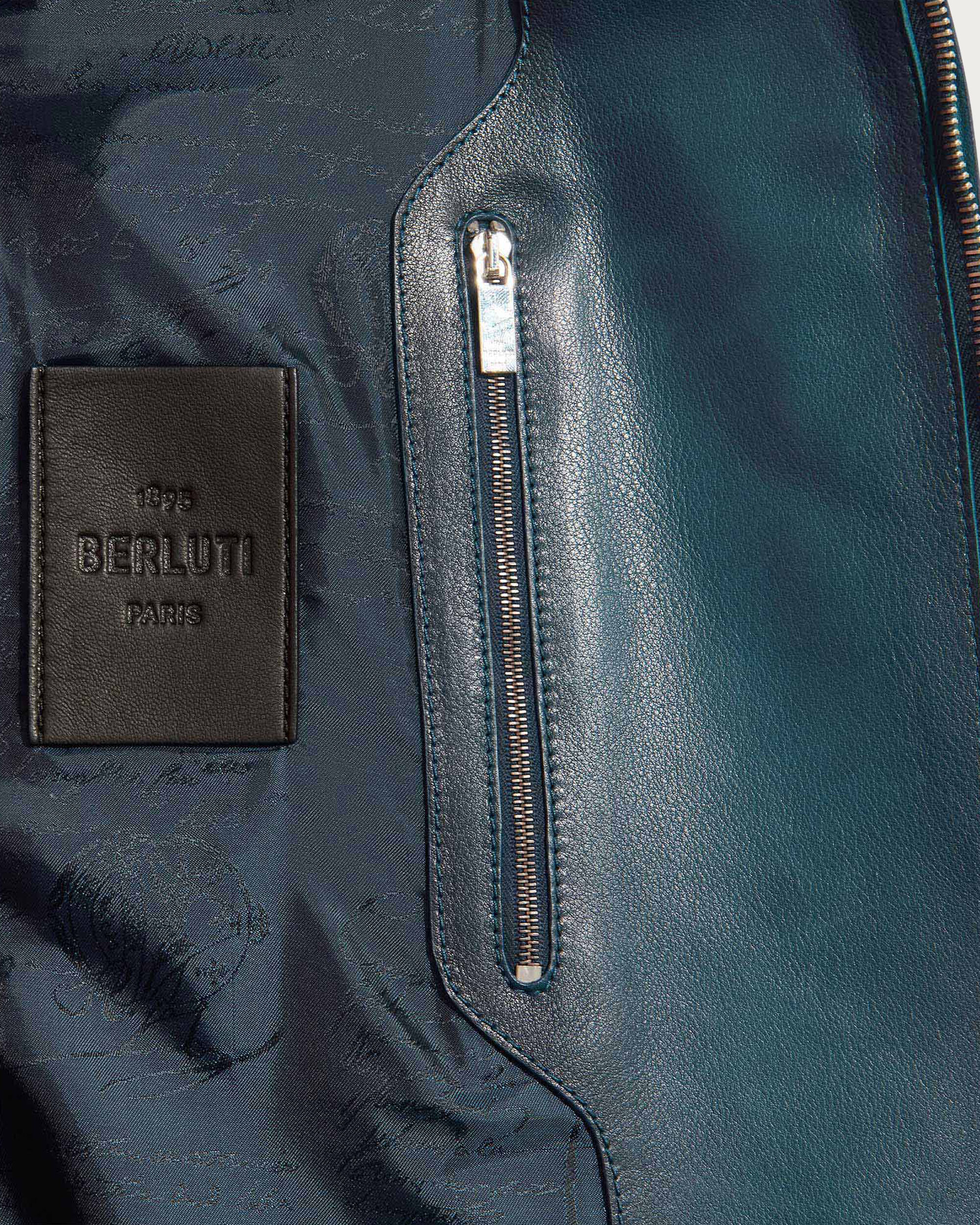 六*道様 特注77万 ベルルッティ アンジュール レザー バッグ シルバーパティ BERLUTI (ベルルッティ) レイトアワー スクリットレザー ショッパー