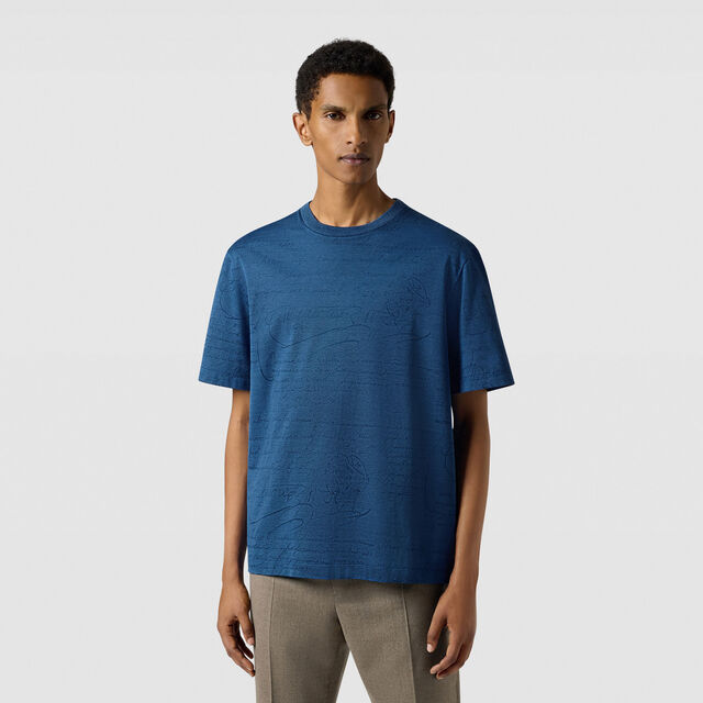 Scritto Pique T-shirt, PACIFIC BLUE, hi-res 2
