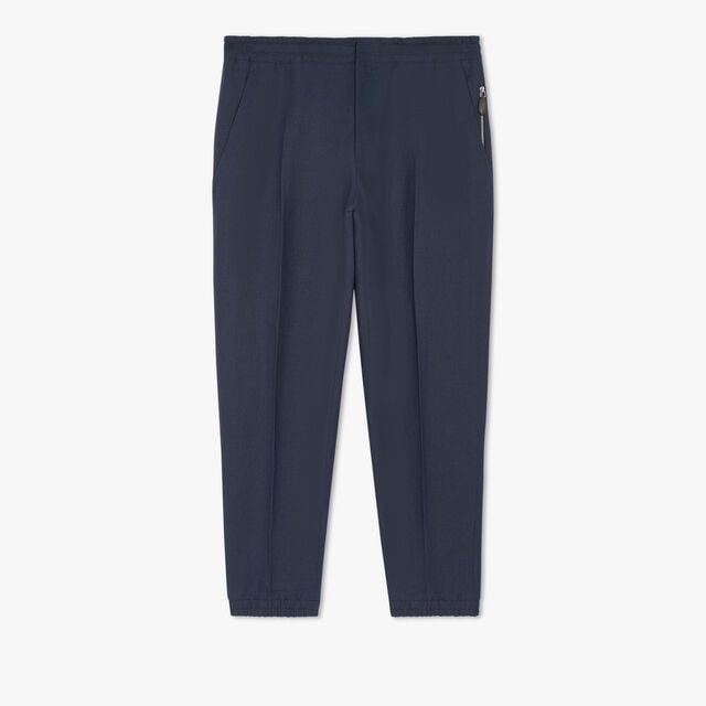 Pantalon de Jogging En Lin, COLD NIGHT BLUE, hi-res 1