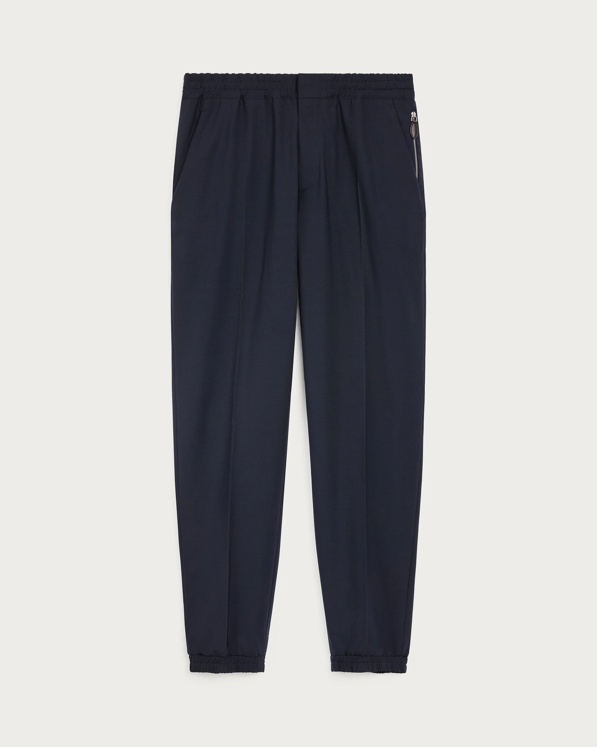 Fast Track皮革拉链头慢跑裤, Marine, hi-res