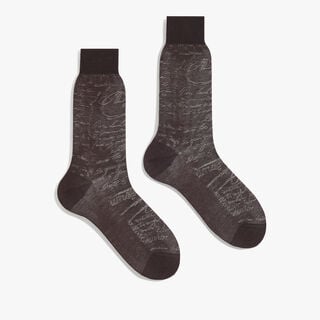 コットン ソックス, SIGNATURE BROWN, hi-res