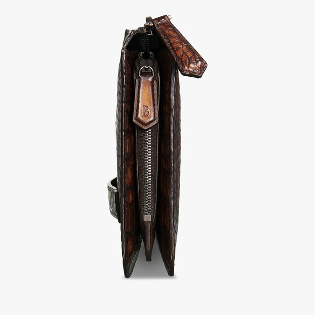 Tersio Alligator Leather Pouch, TOBACCO BIS, hi-res 3