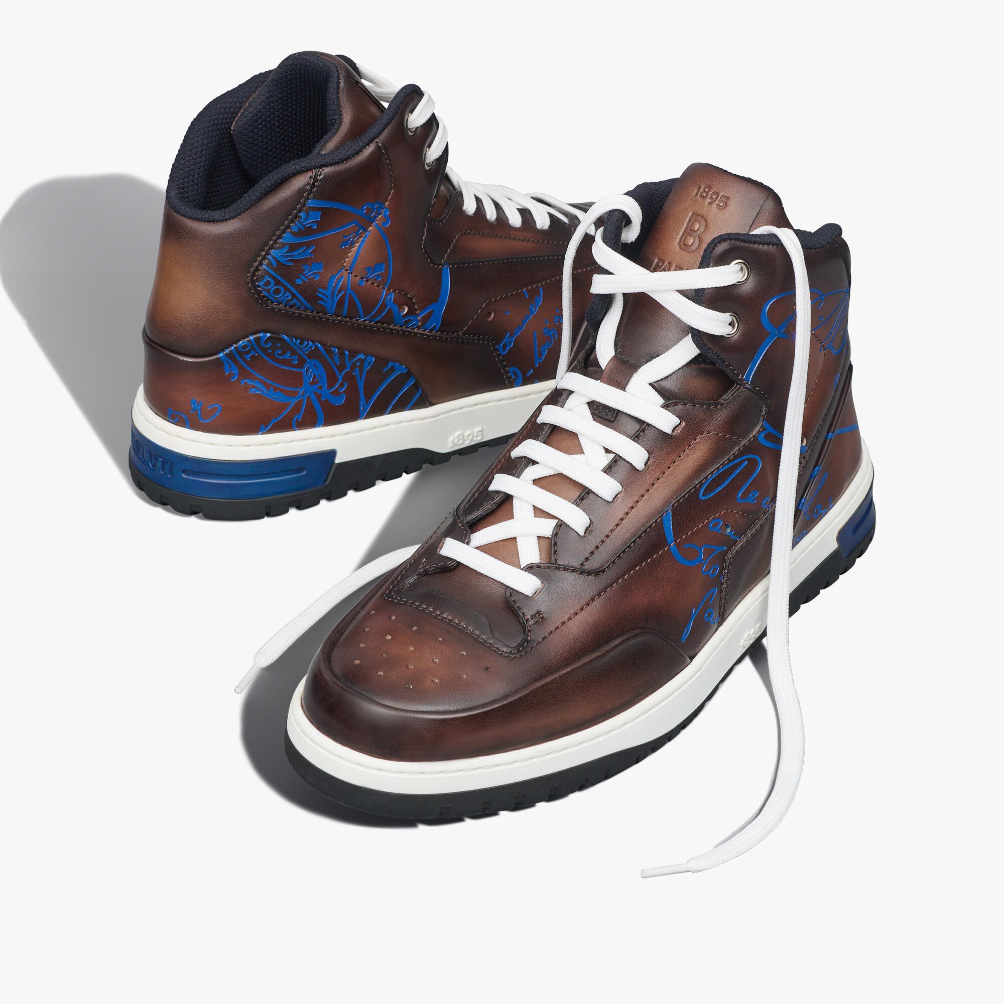 Playoff Scritto Leather Sneaker Berluti SA