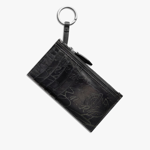 Porte-Cartes Zippé Long Koa Maxi En Cuir Scritto, NERO GRIGIO, hi-res 3