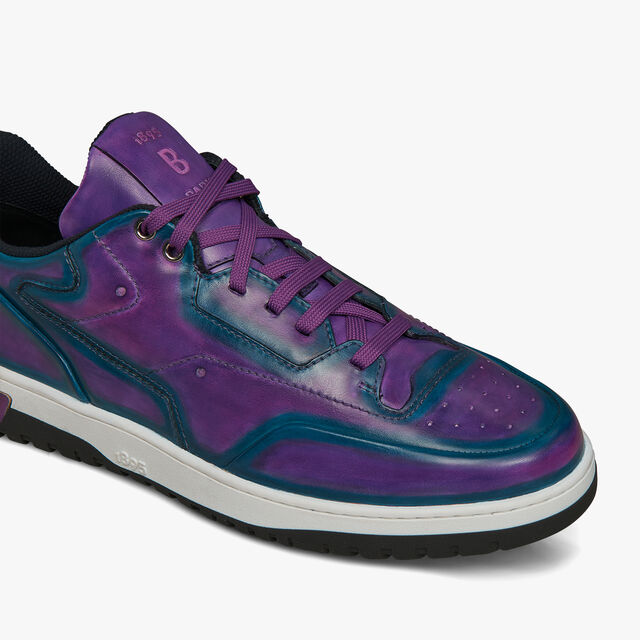 Playoff Leather Sneaker, PURPLE BLUE, hi-res 6