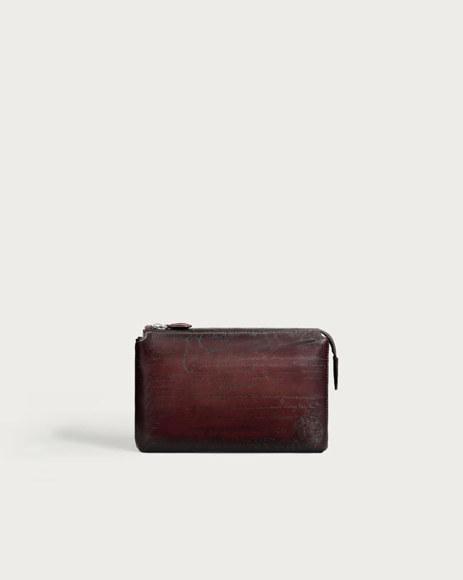 Tersio Zipped Pouch, Legno Bruciato, hi-res