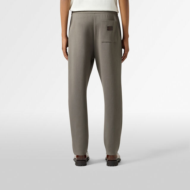 Double Face Scritto Knitted Pants, PEBBLES GREY, hi-res 4