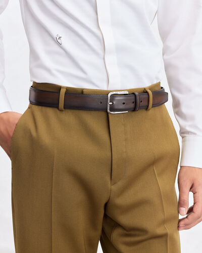 Curve Belt, Charcoal Brown, hi-res